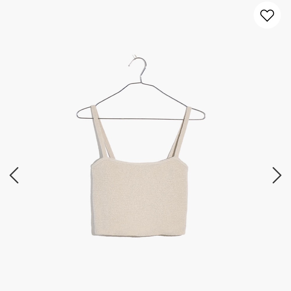 Madewell Halstead square neck tank sweater XL